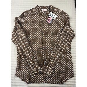 MC2 SAINT BARTH 100% LINEN LONG SLEEVE BUTTON DOWN SHIRT MADE IN MILANO/ITALY